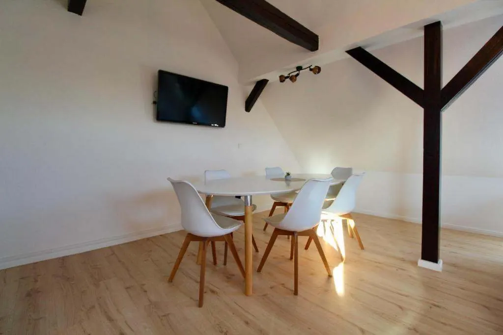 Dining area with TV