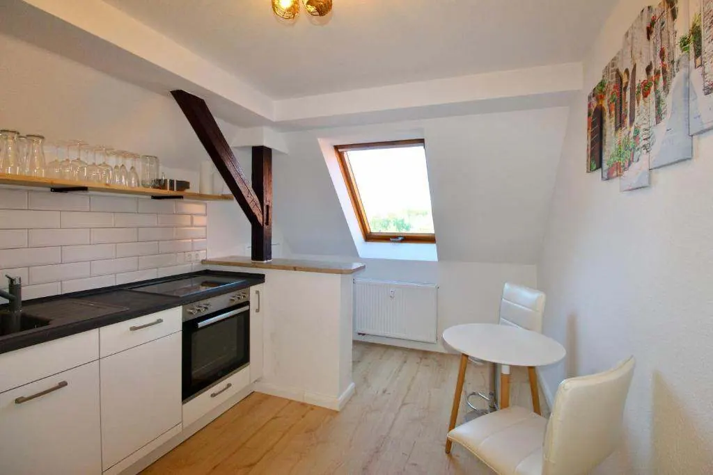 Kitchen with small dining area